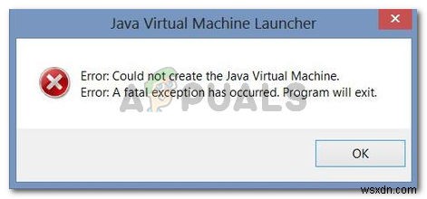 แก้ไข:ไม่สามารถสร้าง Java Virtual Machine 