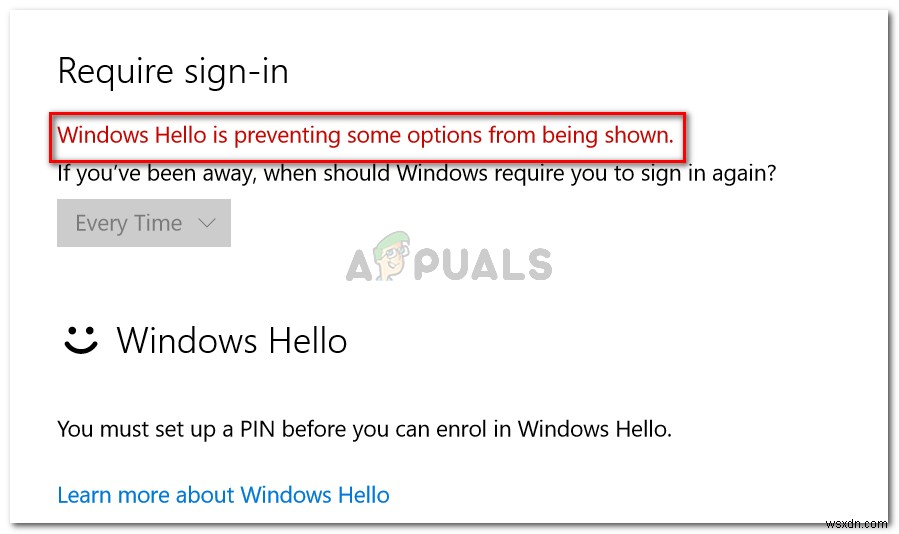 แก้ไข:Windows Hello กำลังป้องกันไม่ให้ตัวเลือกบางตัวแสดง 