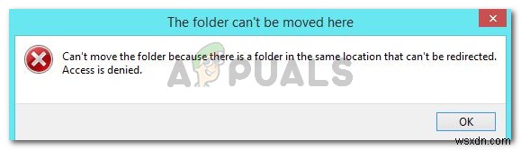 แก้ไข:ไม่สามารถย้ายโฟลเดอร์ได้เนื่องจากมีโฟลเดอร์อยู่ในตำแหน่งเดียวกันที่ไม่สามารถเปลี่ยนเส้นทางได้ 