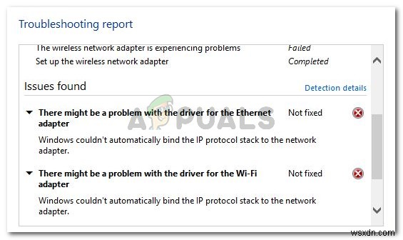 แก้ไข:Windows ไม่สามารถผูกสแต็คโปรโตคอล IP กับอะแดปเตอร์เครือข่ายโดยอัตโนมัติ 