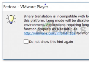 แก้ไข:การแปลไบนารีเข้ากันไม่ได้กับโหมดยาว 