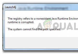 แก้ไข:รีจิสทรีอ้างถึง Java Runtime Environment . ที่ไม่มีอยู่จริง 
