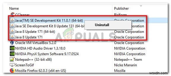 แก้ไข:รีจิสทรีอ้างถึง Java Runtime Environment . ที่ไม่มีอยู่จริง 