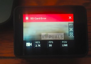 แก้ไข:ข้อผิดพลาด GoPro SD Card 