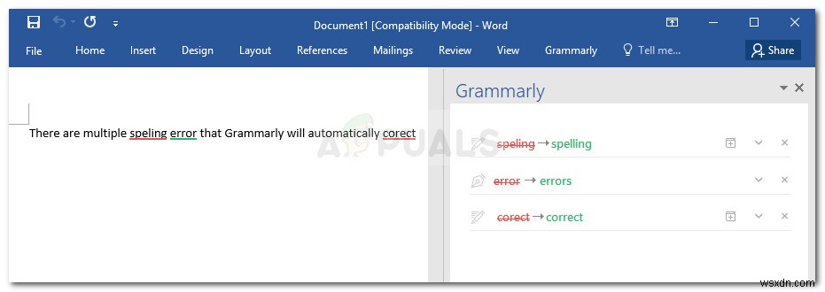 วิธีใช้ไวยากรณ์กับ Microsoft Word ฟรี 