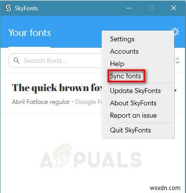 วิธีการติดตั้งฟอนต์ด้วย SkyFonts บน Windows 