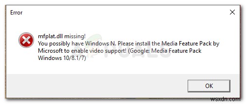 แก้ไข:Mfplat.dll หายไปใน Windows 10 