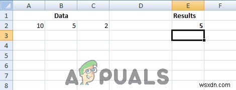 วิธีการลบใน Excel 