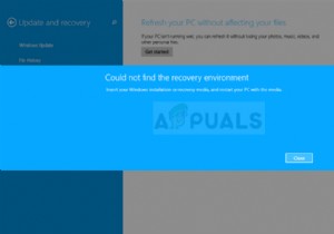 แก้ไข:ไม่พบสภาพแวดล้อมการกู้คืนใน Windows 10 