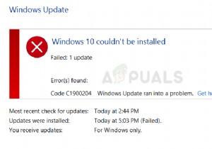 แก้ไข:ข้อผิดพลาด Windows Update 0xc1900204 