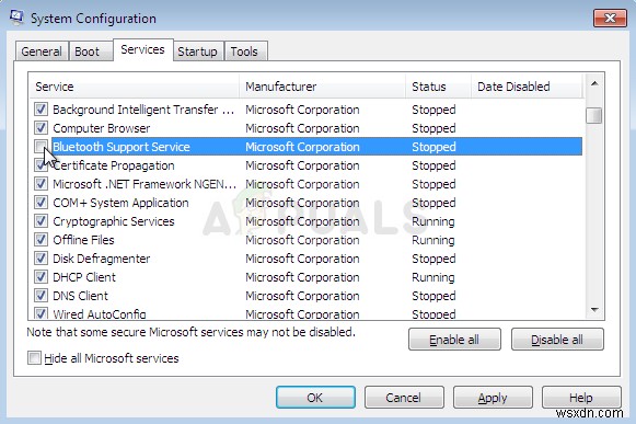 แก้ไข:ไม่สามารถเริ่มบริการ Bluetooth Stack ได้ 