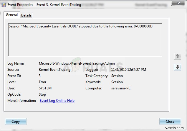 วิธีแก้ไขเซสชัน “Microsoft Security client OOBE” หยุดข้อผิดพลาด 0xC000000D 