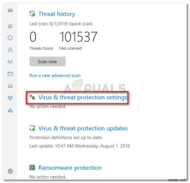 แก้ไข:Windows Defender บล็อก Avast Antivirus (VisthAux.exe) 