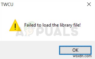 แก้ไข:TWCU.EXE ไม่สามารถโหลดไฟล์ไลบรารี 