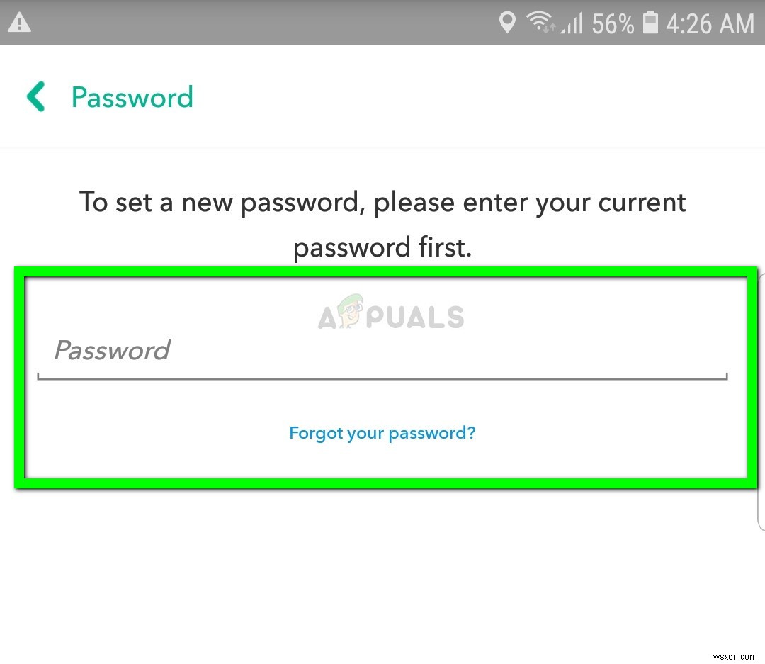 วิธีเปลี่ยนรหัสผ่าน SnapChat 