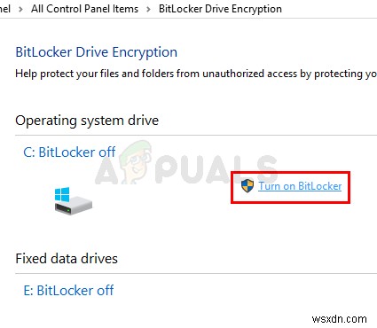 วิธีเปิดหรือปิด BitLocker สำหรับไดรฟ์ระบบใน Windows 10 