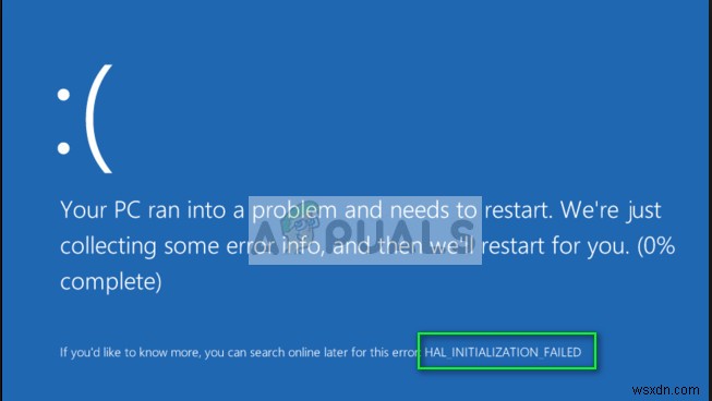 แก้ไข:HAL_INITIALIZATION_FAILED BSOD 