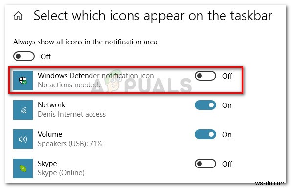 วิธีลบไอคอน Windows Defender บน Windows 10 