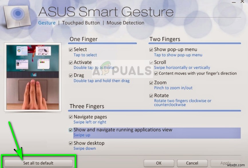 แก้ไข:ASUS Smart Gesture ไม่ทำงาน 