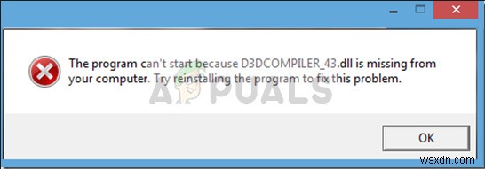 แก้ไข:D3DCompiler_47.dll หายไป 