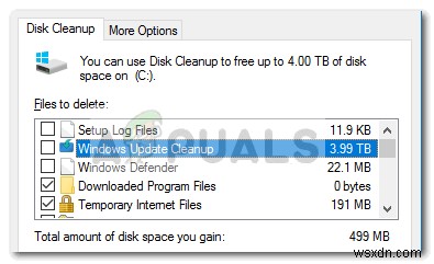 แก้ไข:บั๊กการล้างข้อมูลบนดิสก์ 3.99 TB ที่ใช้โดย Windows Updates 