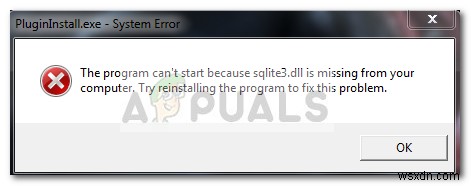 แก้ไข:sqlite3.dll หายไปจากคอมพิวเตอร์ของคุณ