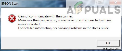 แก้ไข:Epson Scan ไม่สามารถสื่อสารกับ Scanner 