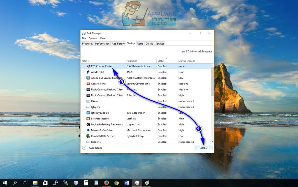 วิธีปิดทัชแพด Windows 10 