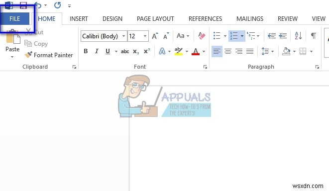 แก้ไข:Microsoft Word ไม่ตอบสนอง 