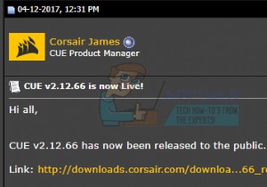 แก้ไข:ข้อผิดพลาดในการอัปเดต Corsair Utility Engine