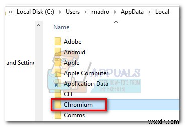 แก้ไข:Chromium จะไม่ถอนการติดตั้ง