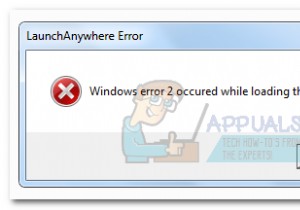 แก้ไข:ข้อผิดพลาดของ Windows 2 เกิดขึ้นขณะโหลด Java VM 