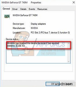 แก้ไข:NVIDIA Code 43 (Windows ได้หยุดอุปกรณ์นี้เนื่องจากมีการรายงานปัญหา) 