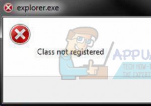 แก้ไข:คลาสข้อผิดพลาด Explorer.exe ไม่ได้ลงทะเบียน 