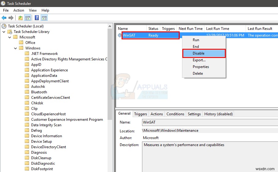 แก้ไข:เครื่องมือ  winsat.exe  การประเมินระบบของ Windows หยุดทำงาน ข้อผิดพลาด