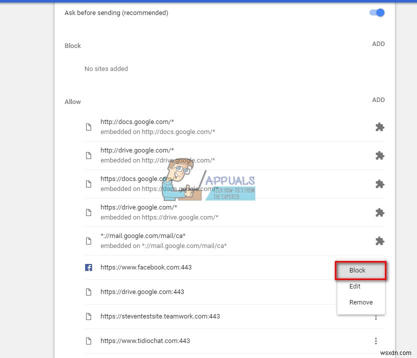 วิธีกำจัดการแจ้งเตือนของ Facebook บน Google Chrome 