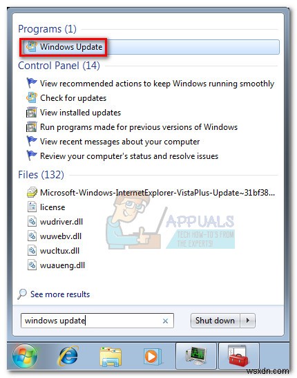 การแก้ไข:ตัวติดตั้งแบบสแตนด์อโลนของ Windows Update ติดอยู่ที่การค้นหาการอัปเดต 