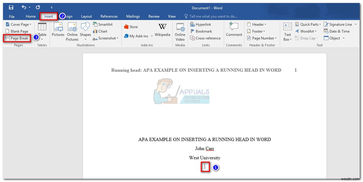 วิธีใส่หัววิ่งสำหรับสไตล์ APA ใน Word 