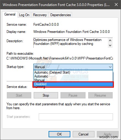 แก้ไข:PresentationFontCache.exe CPU สูงหรือการใช้งาน MEMORY 