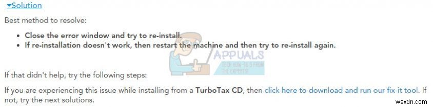 แก้ไข:รหัสข้อผิดพลาด TurboTax 65535  ข้อผิดพลาดที่ไม่คาดคิด  