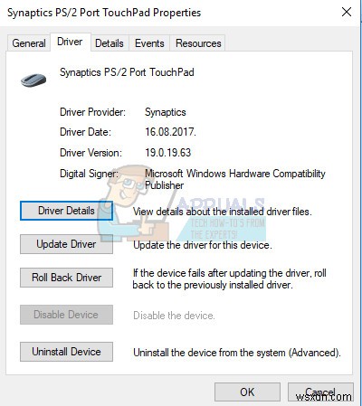 แก้ไข:การอัปเดต Windows 10 ลบไดรเวอร์ Asus Touchpad 