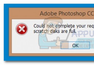 วิธีแก้ไขข้อผิดพลาด Photoshop  ดิสก์ที่ขีดข่วนเต็ม  