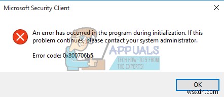 แก้ไข:รหัสข้อผิดพลาดของ Windows Update 0x800706b5 