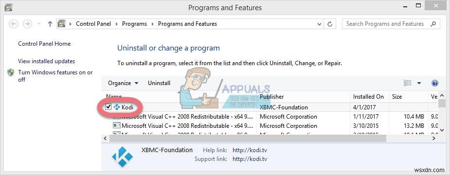 วิธีการ:ถอนการติดตั้ง Kodi บน Windows 10 
