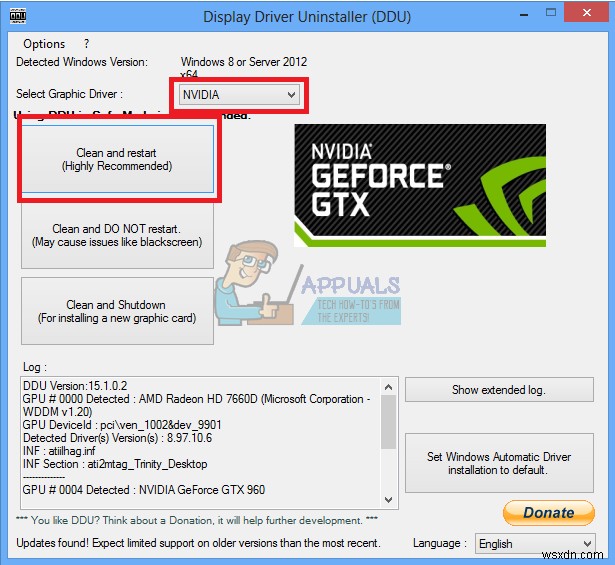 วิธีย้อนกลับไดรเวอร์ NVIDIA 