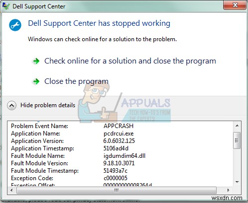 วิธีแก้ไข Dell Support Center หยุดทำงาน 