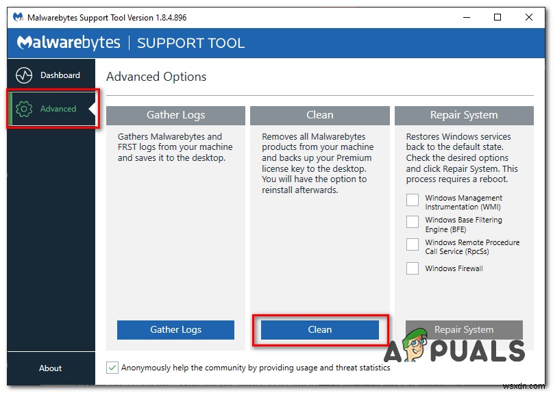 วิธีแก้ไข  malwarebytes ไม่สามารถเชื่อมต่อบริการ  