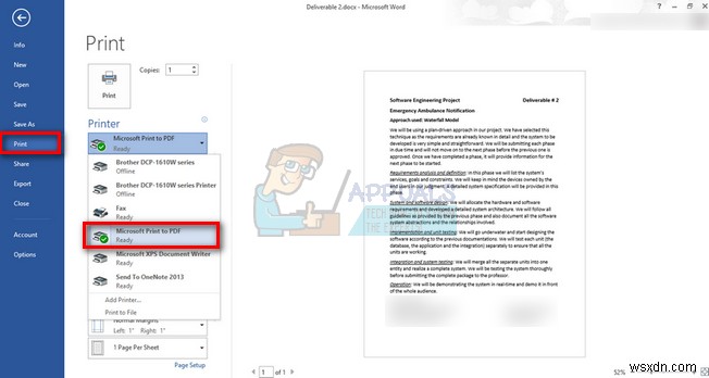 วิธีเพิ่มหรือลบ Microsoft Print เป็น PDF 