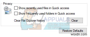 แก้ไข:File Explorer บน Windows 10 ช้า 