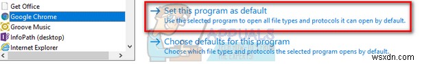 แก้ไข:ไม่สามารถตั้งค่า Chrome เป็นเบราว์เซอร์เริ่มต้น Windows 10 
